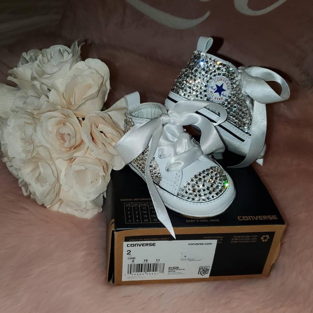 Bling baby converse clearance shoes