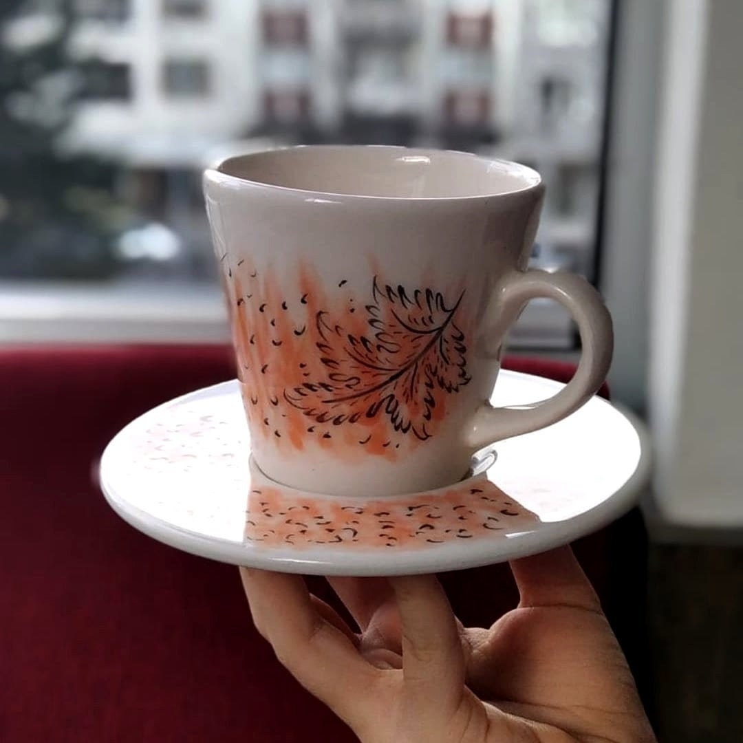 Seramik el yapımı kahve fincan seti fincan çay Etsy