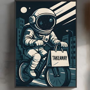 Futuristic Prints | Retro Prints | Retro Wall Art | Futuristic Art | Retro Wall Art Prints | Home Decor | Space Art | Astronaut Prints