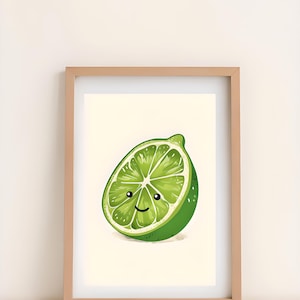 Lime Sublime Citrus Art Print – Cheerful Kitchen Wall Decor – Digital Download for Fresh Modern Home