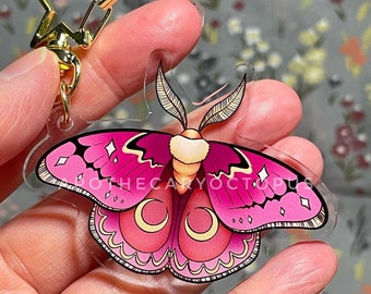 Pride Moth Keychain | Acrylic Keychain