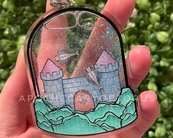 Brine Shrimp Castle Liquid Keychain