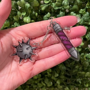 Morningstar Flail (Purple) | 2 Part Keychain