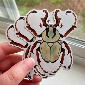 Green Stag Beetle Sticker | 3 inch Vinyl Sticker