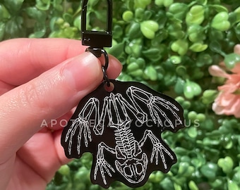 Mini llavero de esqueleto de rana / llavero de acrílico de 2 pulgadas