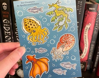 Sea Creatures Sticker Sheet