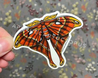 Atlas Moth Sticker | 3" Waterproof Vinyl