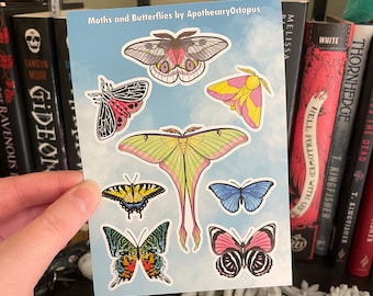 Moths and Butterflies Sticker Sheet