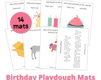 Birthday Playdough Mats | Printable Party Activity (Digital Download)
