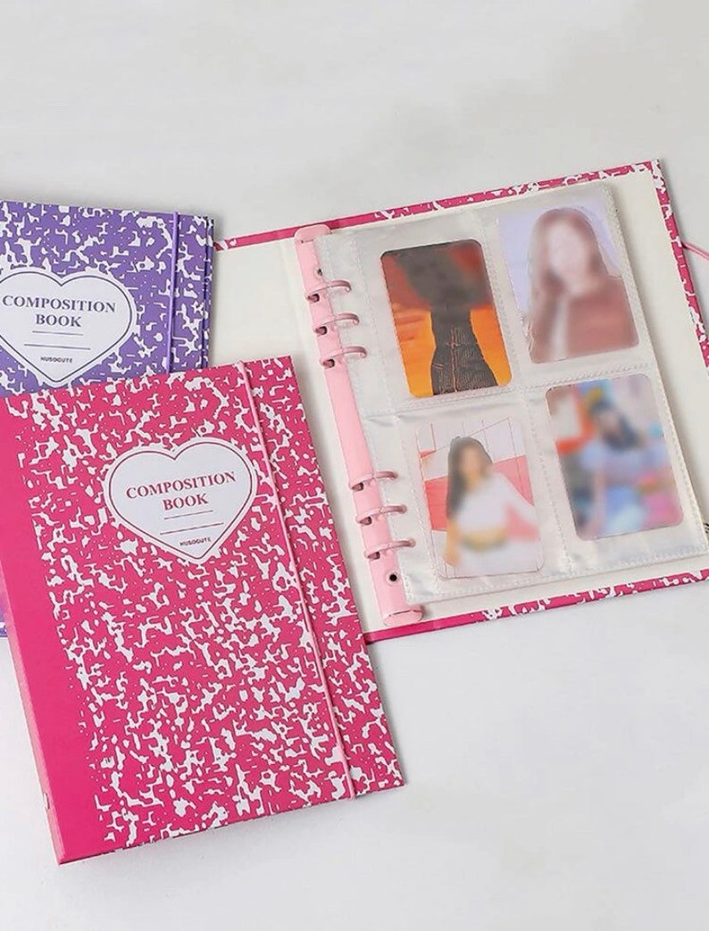A5 Composition Hardcover Binder Kpop Photocard Binder Etsy