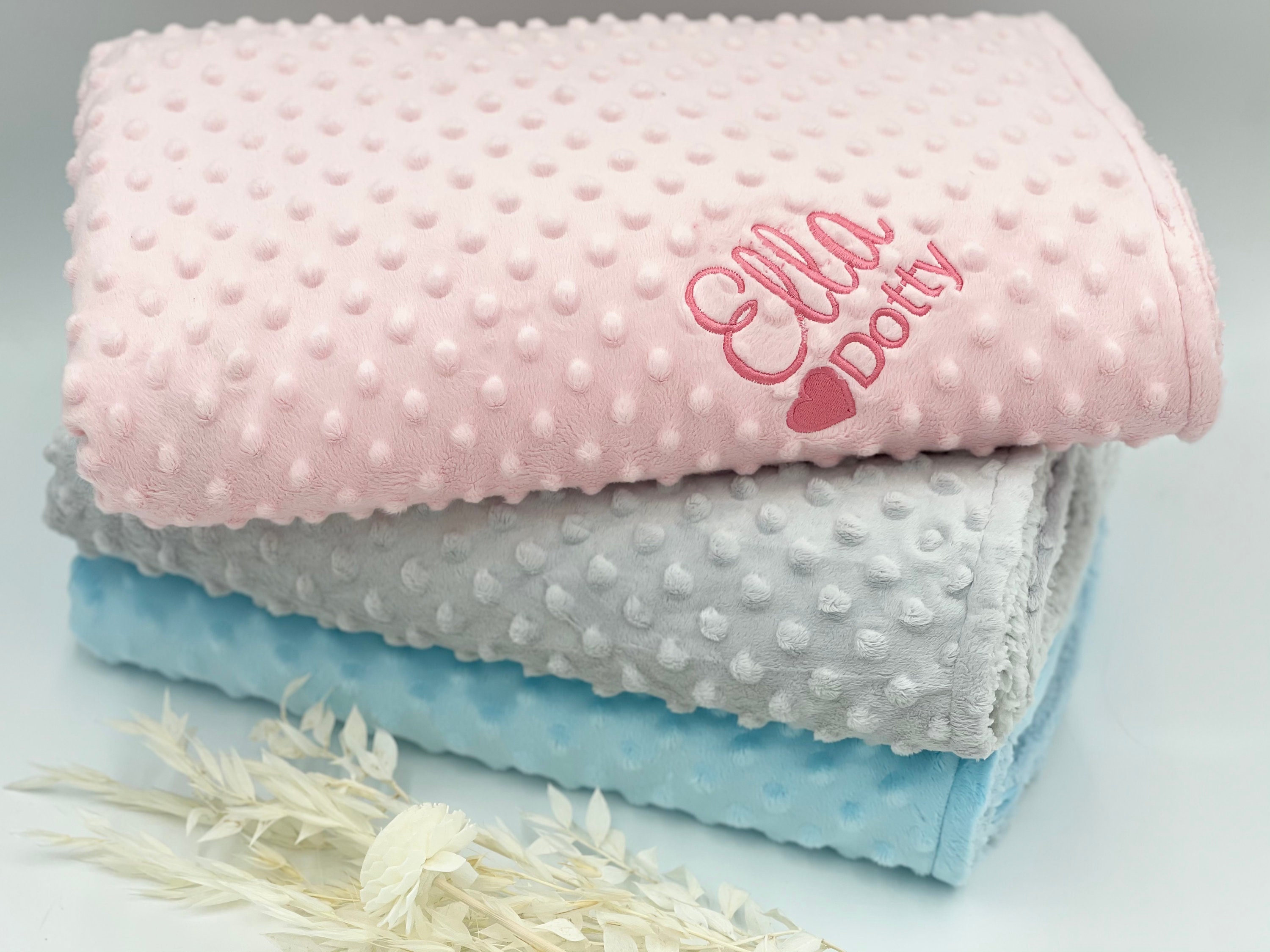 Personalised birth blanket Embroidered Newborn gift Etsy