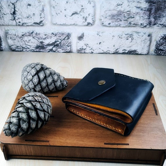 Mens Black Minimalist Small Leather Wallet Custom Personalized Wallet Full Grain Leather Wallet Birthday Gift for Men Gift for Him Etsy Ireland