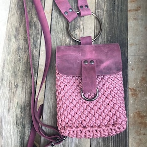 Borsa per cellulare rosa, borsa per telefono a tracolla, borsetta rosa, borsa fucsia, idea regalo per donne, regalo di compleanno per amica, custodia per telefono
