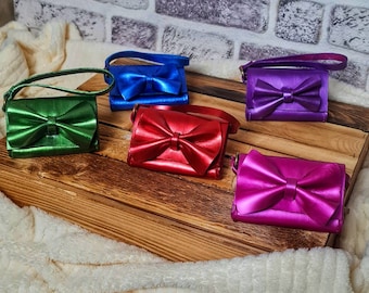 Leather Card Holder, Girl Purse, Wristlet Card Holder, Leather Card Case, Leather Small Wallet, Wristlet Card Holder, Gift for Girlfriend
