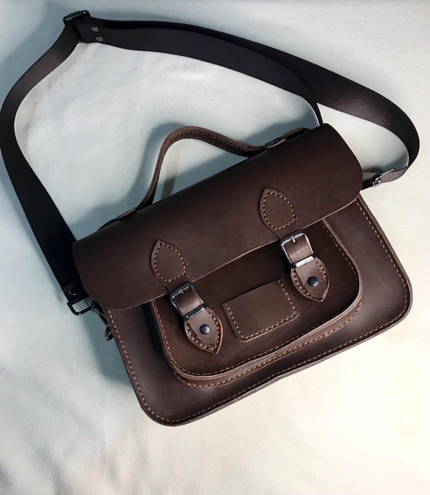 Leather Satchel Women, Medium Leather Messenger Bag, Brown Leather