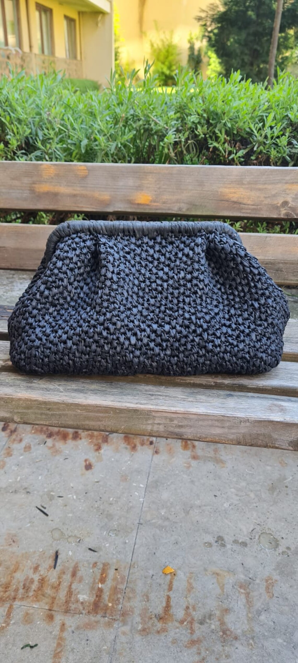 Women Summer Purse in Black Boho Evening Bag Summer Clutch Etsy