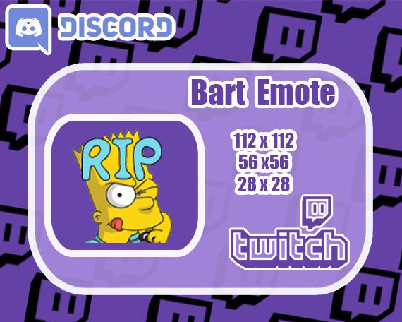 Sad Boy / Heart Break Bart Twitch Chat Emote -  Denmark