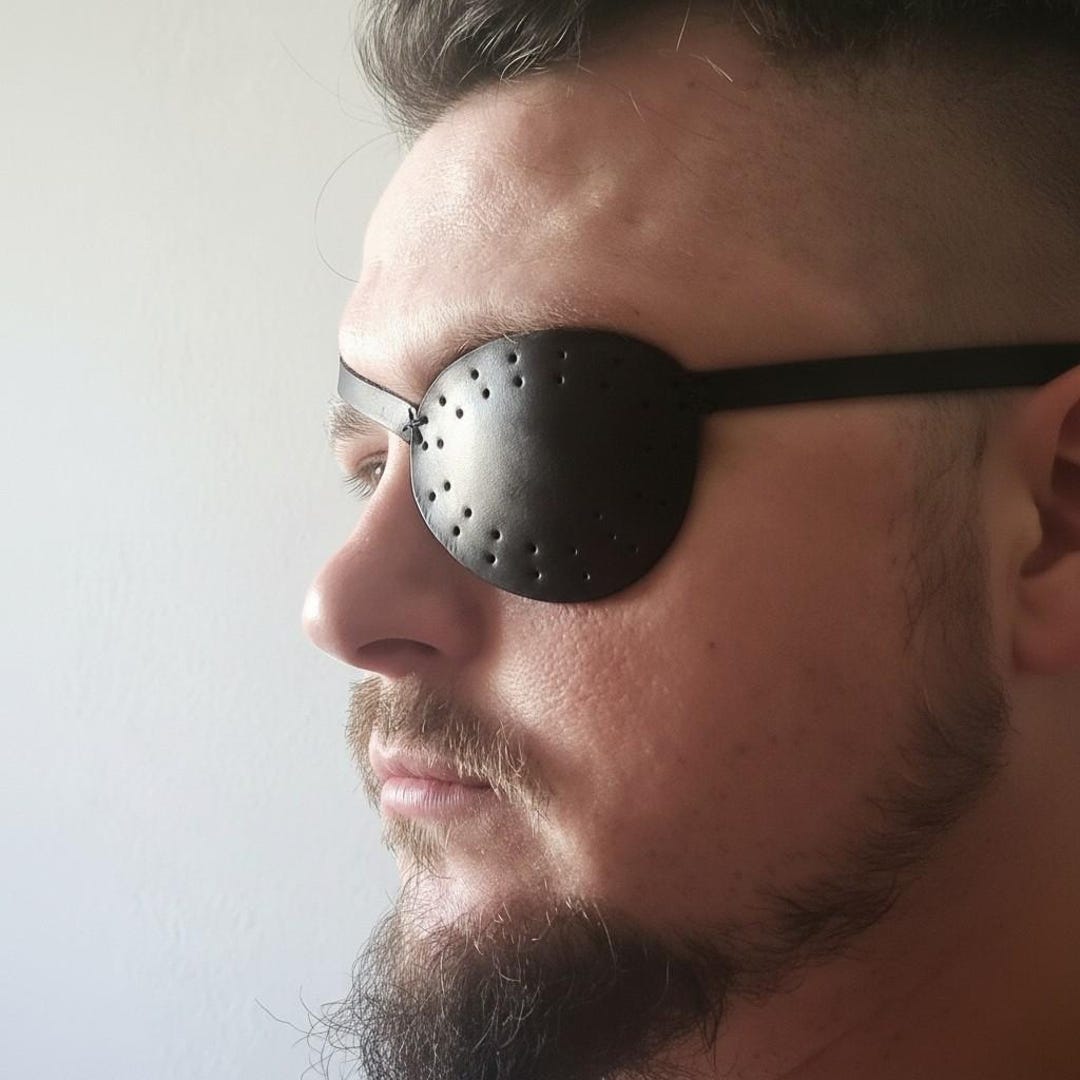 Ventilated Leather Eye Patch for Daily Comfort, Soft Eyepatch With ...