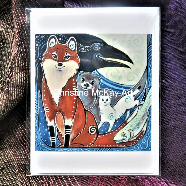 Raven, Fox, Otter, Weasel/Ermine, Trout, Spirit, Medicine Animals