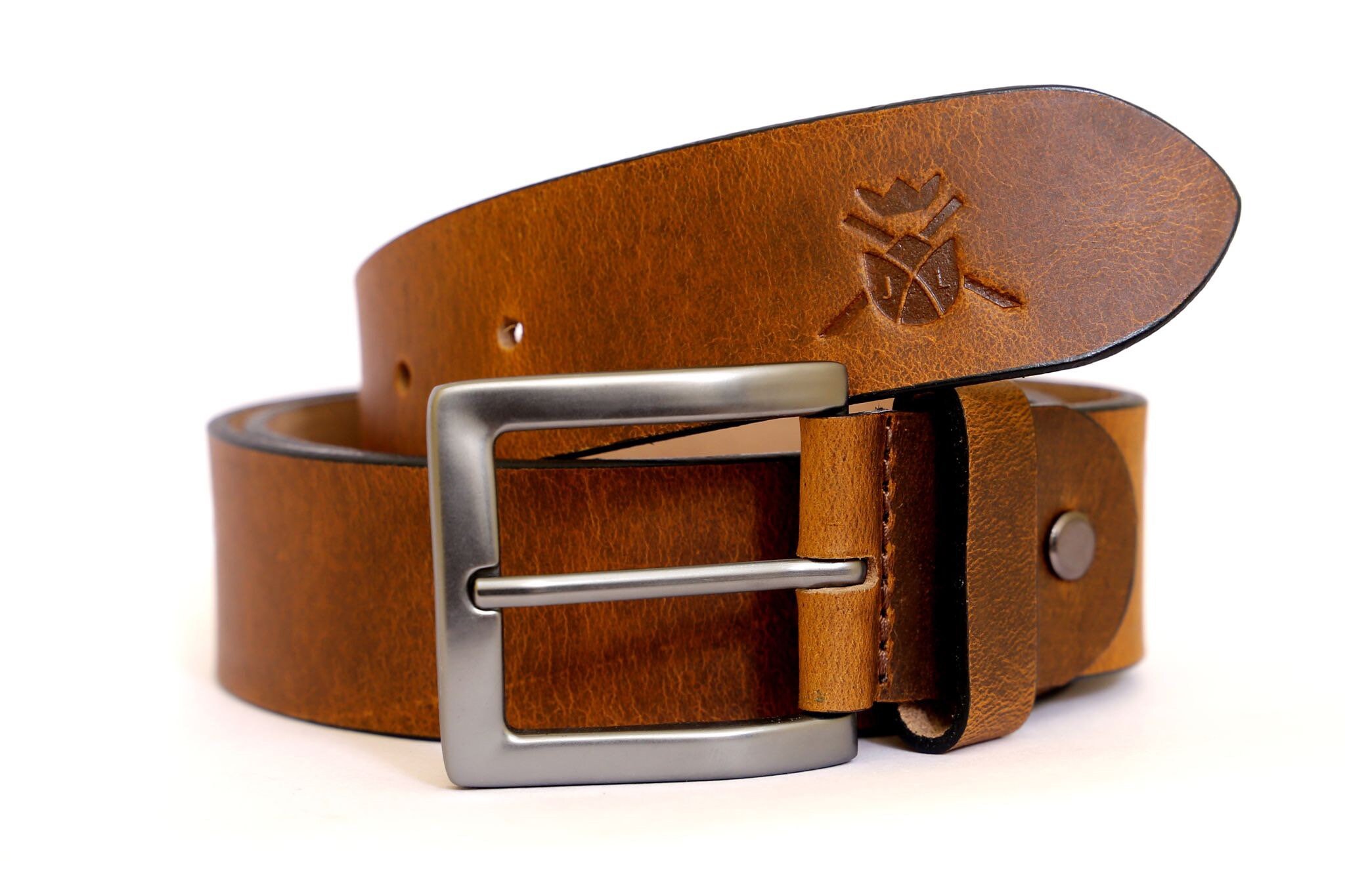 Cintura In Pelle Pieno Fiore Marrone Per Fibbie Firmate Jeans Da - Foto 7