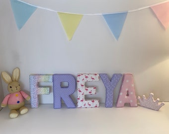 Personalised Name Nursery Wall Decal Kids Baby Boy Girl Art Bedroom ...