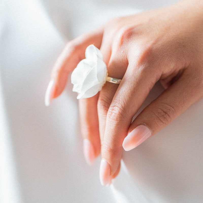 Fabric Flower Ring - Etsy