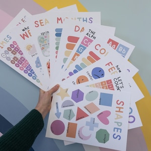 Times Table Poster, Playroom Wall Art, Educational Posters, Playroom Decor, Toddler Room Decor, Playroom Wall Decor, Colourful Wall Art, A3 bild 12