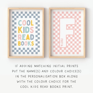 Cool Kids Read Books, kid reading nook, girl playroom print, book corner, reading books poster, quote about reading, teenage girl room decor image 8