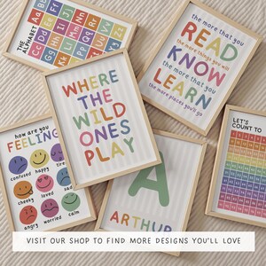 Feelings Poster. Educational Wall Art, Children's Emotions Print, Colourful Playroom Wall Art, How Are You Feeling Print Bild 15