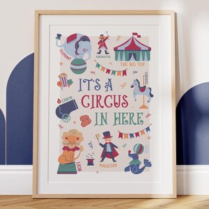 Set of 3 Personalised Circus Themed Prints | Circus Wall Art, Circus ...