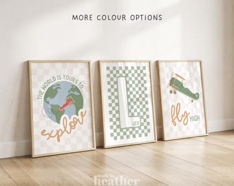 Sage Green Nursery Prints, Set of 3 Nursery Prints, Adventure Nursery Prints, Baby Boy Nursery, Boys Bedroom Prints, Toddler Boy Room