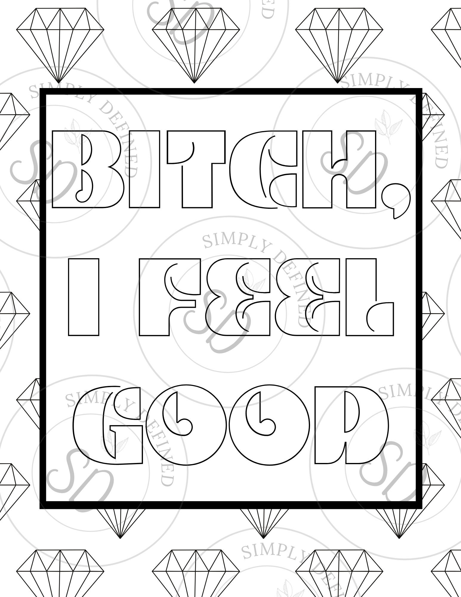 Be a Badass Adult Coloring Pages Printable Downloads - Etsy UK