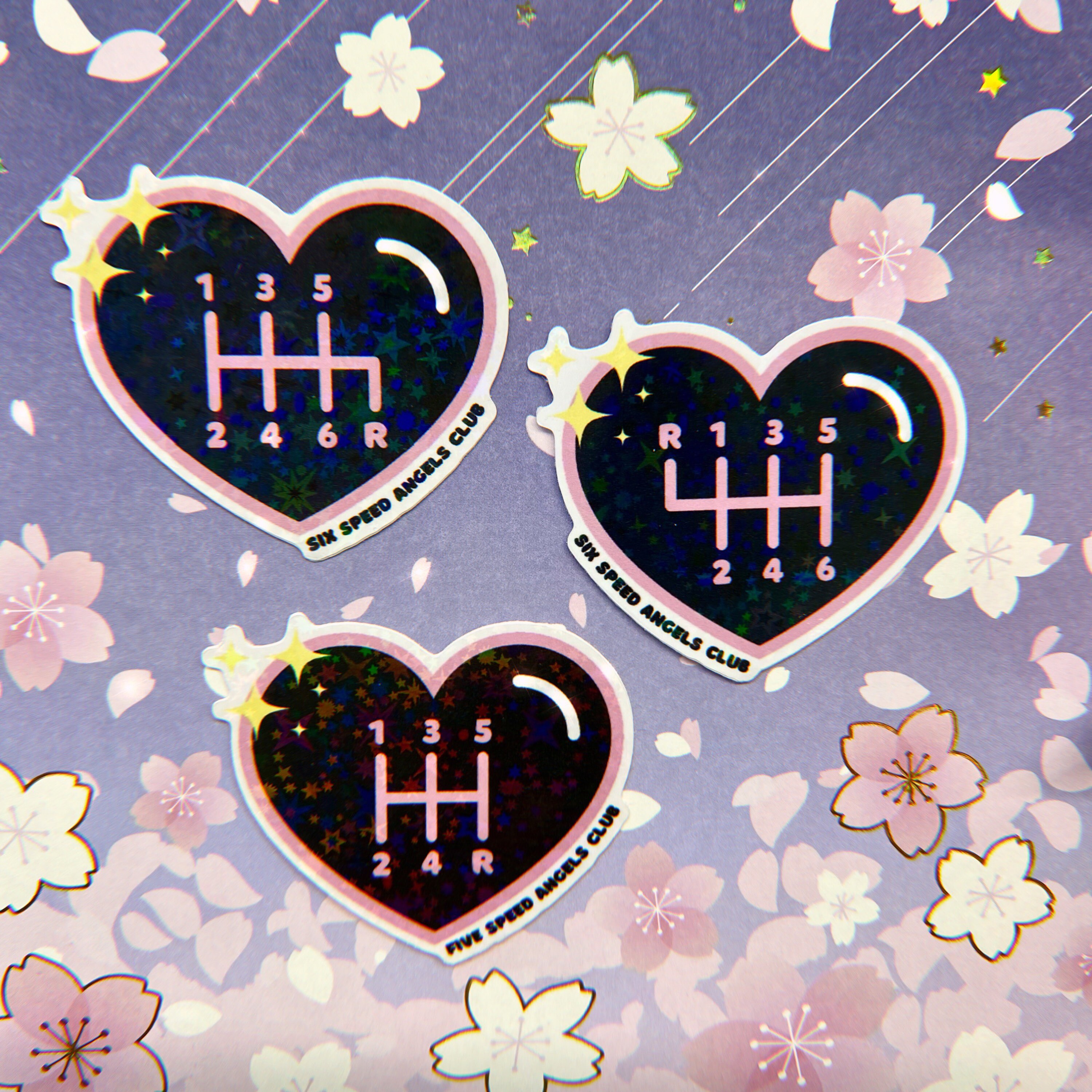 JDM SIX/FIVE Speed Angel manual car stick shift holographic glitter h…