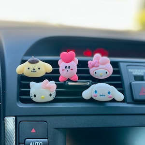 Kawaii AC Vent Clips | Cute Kitty, Bunny, Puppy Japanese Anime Car Decor
