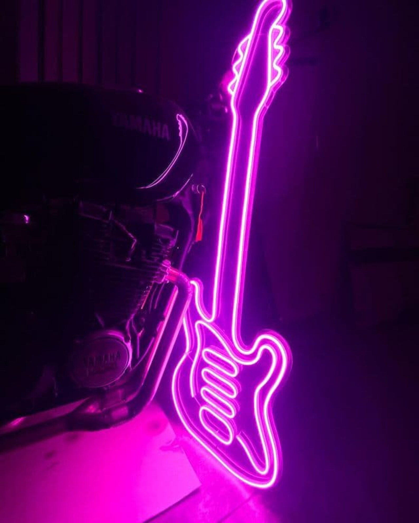 Guitar Neon Sign Electric Guitar Decor Music Neon Neon - Etsy