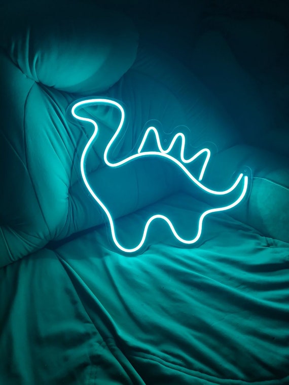 Dinosaur Neon Sign Cute Dinosaur Neon Animal Neon Dinosaur Etsy Australia