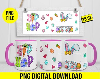 easter bunny mug png, kids easter mug with name png, easter mug with name png, happy easter mug wrap