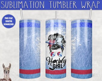 hockey girl tumbler wrap, hockey girl png, hockey tumbler wrap, hockey girl