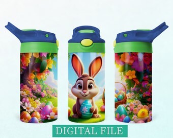 easter tumbler wrap, easter bunny png, flip top tumbler wrap, easter png, easter bunny wrap