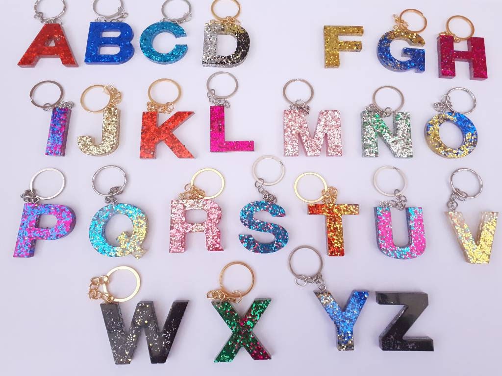 Resin Alphabet Letter Keychains – Endlessly Lorraine