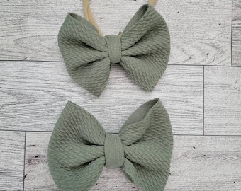 Bullet Fabric Hair Bow | Baby Girl Bow | Newborn Headwraps | Baby Nylon Bows | Handmade Baby Bows | Newborn Gift | Baby Girl Gift