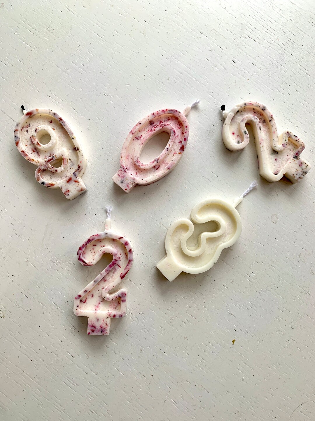 Birthday Candle / Birthday Candle / Cipher Candle With Flowers Etsy