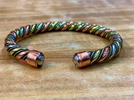 Copper Bead Bracelet Real Copper Jewelry Hand Beaded Bracelet for Women,  Men Custom Size 6 7 8 9 Inch Bracelet 