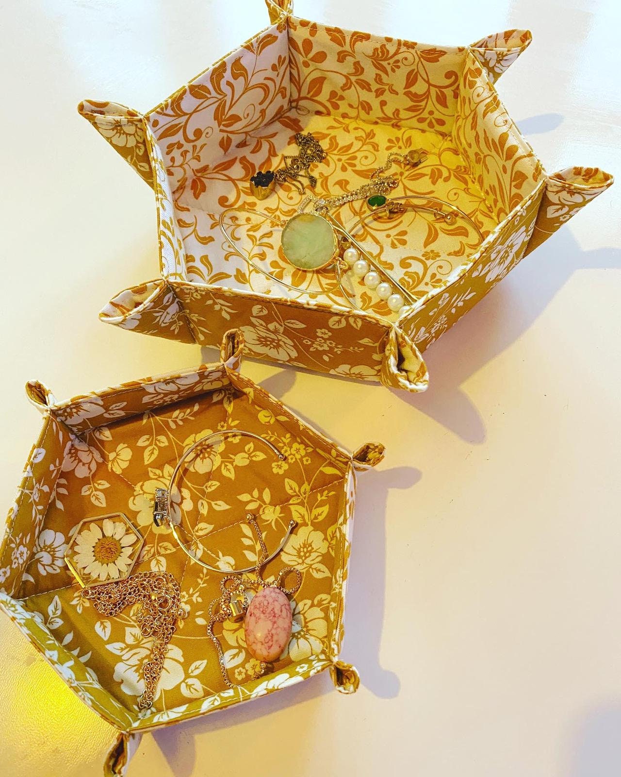 Trinket Tray Fabric Tray Jewelry Tray Trinkets Sweets Etsy