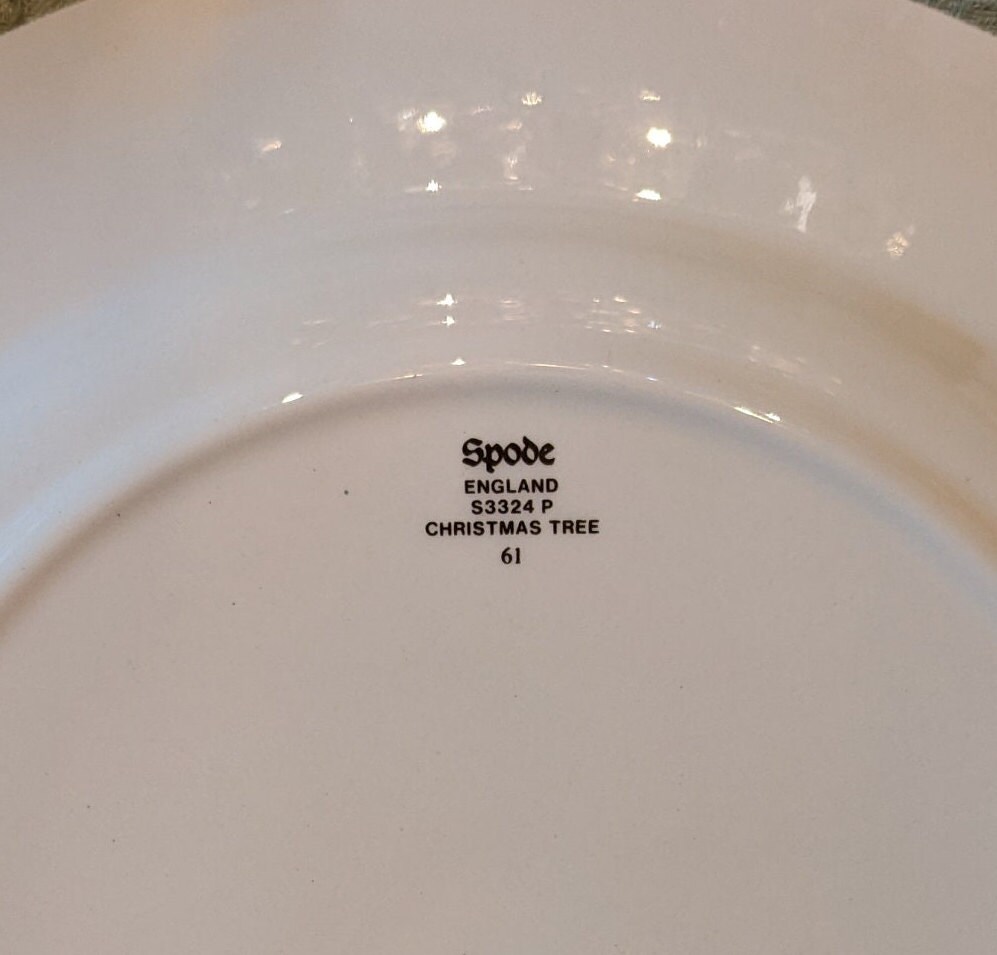 Copeland Spode Christmas Tree S3324 - Vintage Set - Etsy