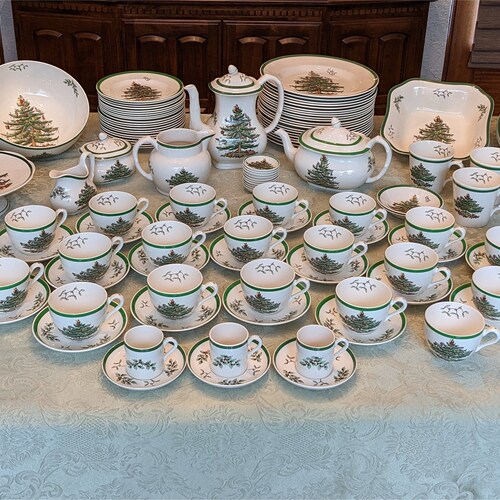 New Vintage Spode Christmas Tree Serving Collection 12 Etsy