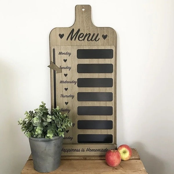 Blackboard with Weekly Menu - Chalkboard - Weekly Menu - Kitchen Accessories