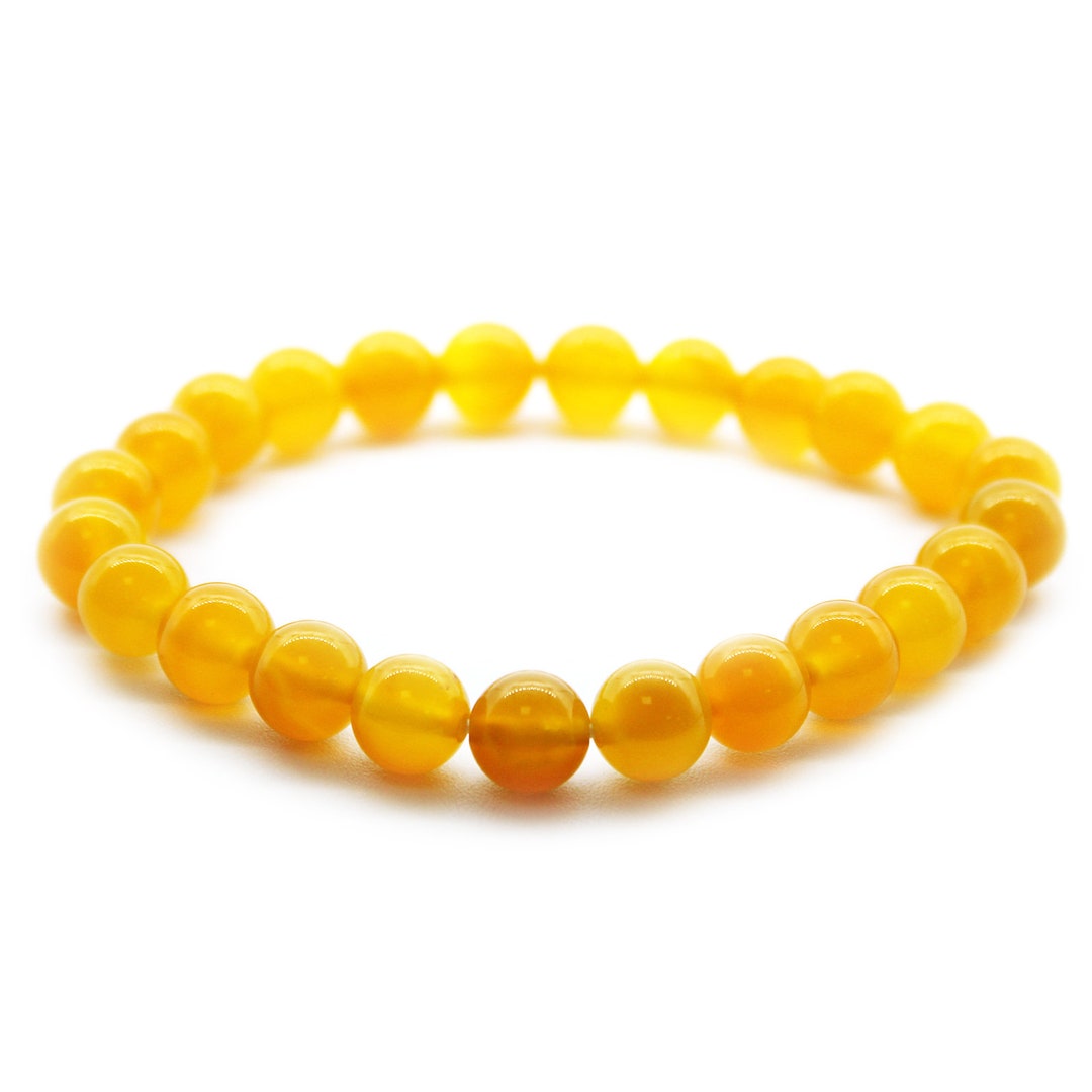 Honey Crystal Power Gemstone Beaded Bracelet Jewellery Etsy