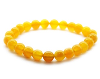 Honey Crystal - Power Gemstone Beaded Bracelet - Jewellery (For Men and Women) - For attracting wealth