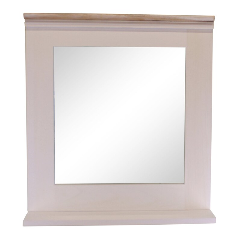 Whitewashed Wall Mirror With Vanity Shelf Etsy UK